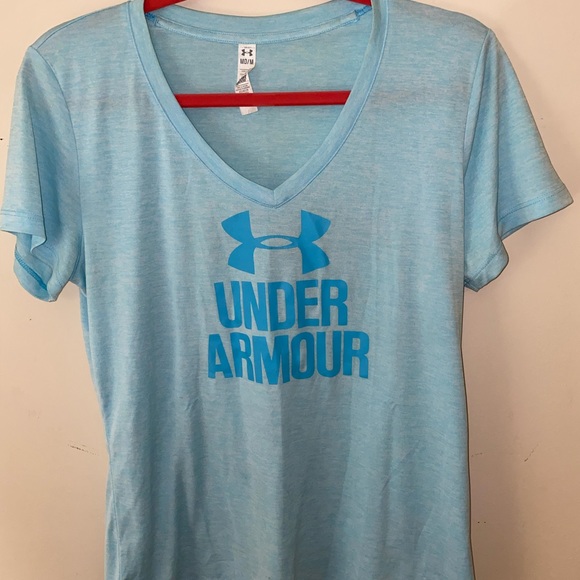 Under Armour Light Blue Loose HeatGear Shirt - Picture 1 of 3